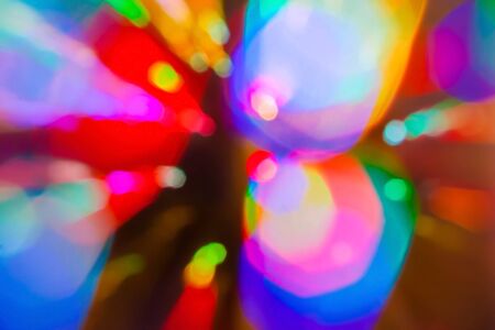 Creative bokeh festival night light of city background. Colorful defocused bokeh lights in blur...