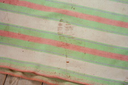 Dirty footprint from the sole of the shoe. Inaccurate handling of corvaceous coatings in the house....