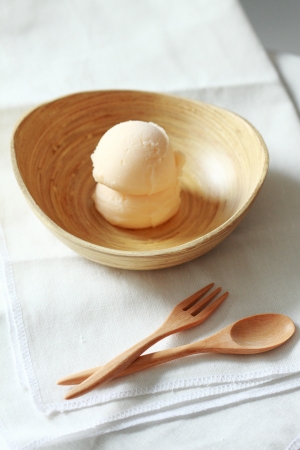 cantaloup flavored sherbet ice cream の写真素材