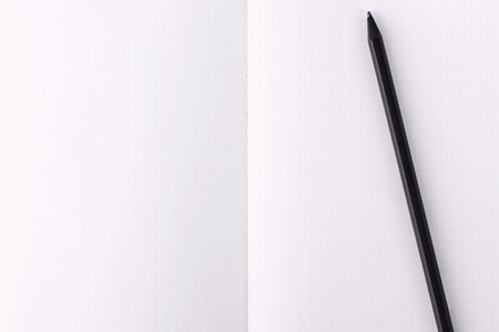 open blank notebook with pencil, business conceptの写真素材