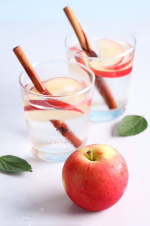 apple cinnamon waterの写真素材