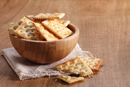 stacked tasty biscuits in a cupの写真素材