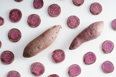 purple potato, food backgroundの写真素材