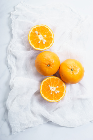 Fresh sliced orangeの写真素材