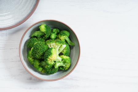 Cooked green broccoliの写真素材