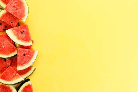 Red watermelon slices. Summer concept.の写真素材