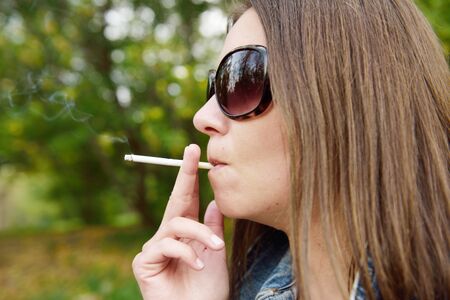 Woman with a cigarette