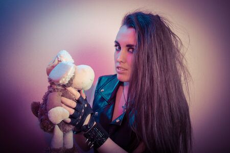 Young beautiful and sexy punk girlの写真素材