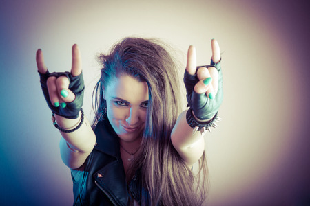 Young beautiful and sexy punk girlの写真素材