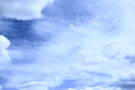 Blue sky with clouds backgroundの写真素材