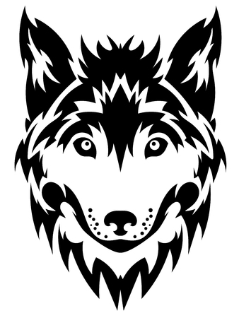 Wolf Head Logo Mascot Emblemのイラスト素材