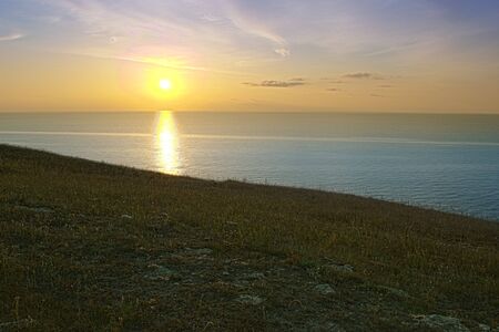 HDR photo of sunset in the Crimeaの写真素材