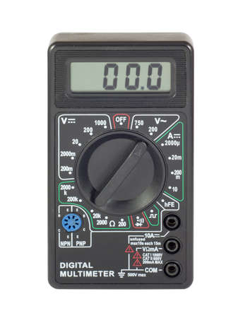 Digital multimeter. Isolated on white background with clipping path. 