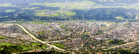 Innsbruck panorama  Aerial view on the city の写真素材