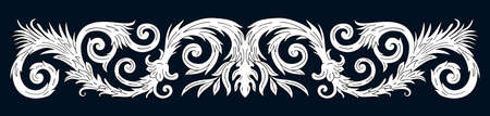 Baroque style ornate border. Vintage design vector illustration.のイラスト素材