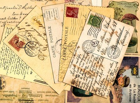 Almere, Netherlands. Grungy vintage french post cardの写真素材