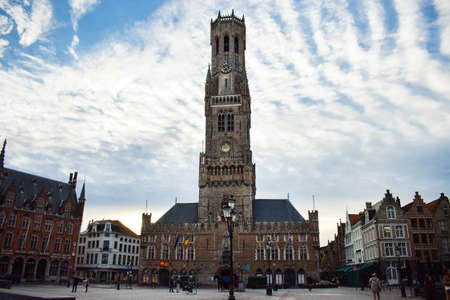 Bruges/Netherlands - 28/10/2019 : City center of Brugges in Belgium