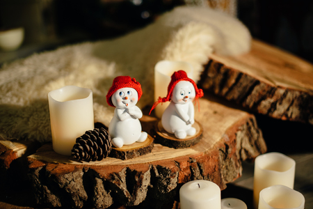 Christmas decorations in the studioの写真素材