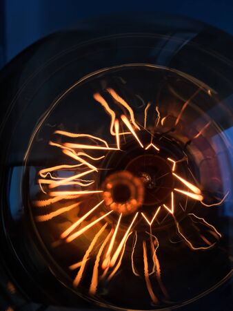 Edison lamps close-up, electric lamps 1 2の写真素材