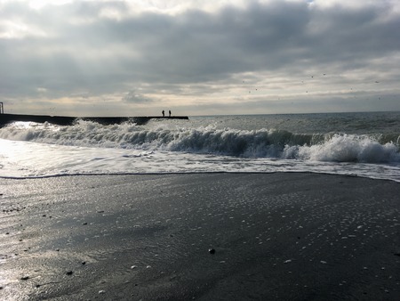 landscape of the black sea and waves 1
