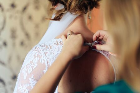 morning gatherings of the bride before the wedding 1の写真素材