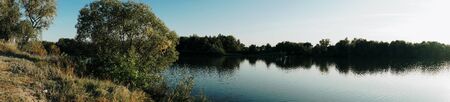 panorama of the river and blue sky 1