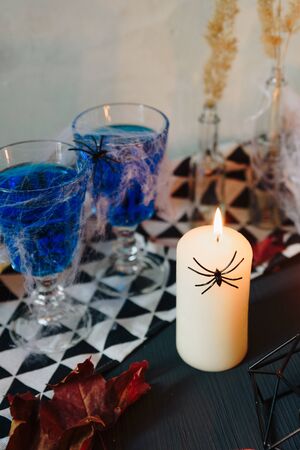 set of halloween items, layout for the holiday halloweenの写真素材