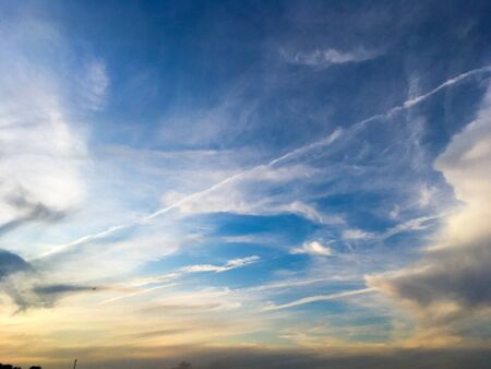 dark clouds in the blue sky close-up 1