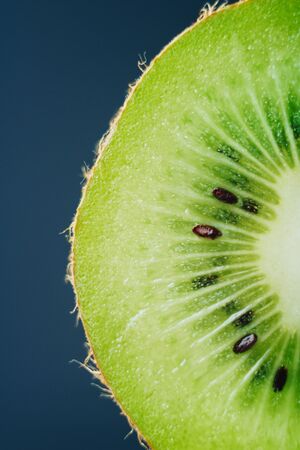 juicy fresh ripe kiwi in a cut close-up, macro