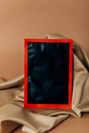 Packaging of cosmetic face mask close-up 1の写真素材