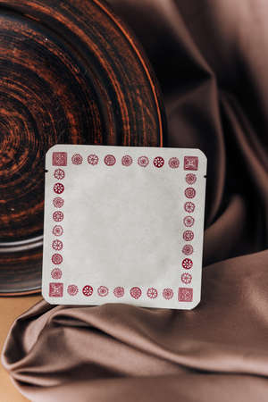 Packaging of cosmetic face mask close-up 1の写真素材