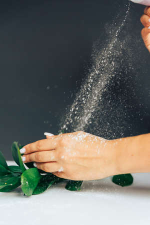 Spray from a tube of cosmetics close-up 1の写真素材