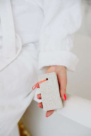 Pumice stone for feet in the bathroom 1の写真素材