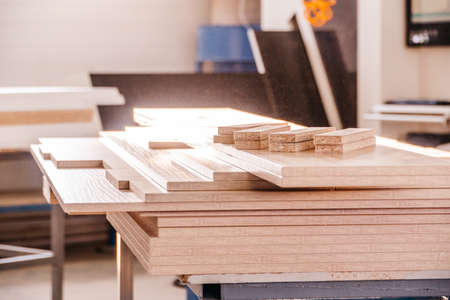 Production of furniture products at a furniture factoryの写真素材