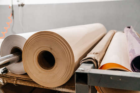 Storage room at a furniture factoryの写真素材