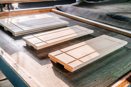Production of furniture products at a furniture factoryの写真素材