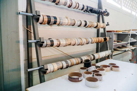 Storage room at a furniture factoryの写真素材
