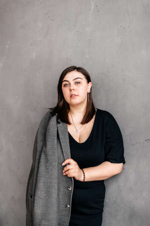 Studio photo of a beautiful adult girlの写真素材