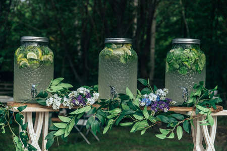 Catering in the outdoor summer park 1の写真素材