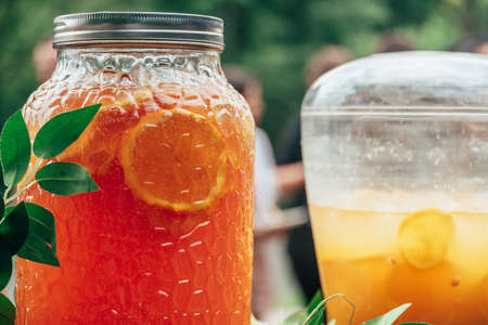 Catering in the outdoor summer park 1の写真素材