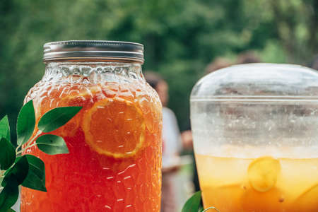 Catering in the outdoor summer park 1の写真素材
