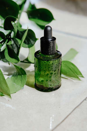 Color tubes with cosmetic cream, health careの写真素材