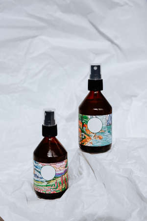 Black tubes with cosmetic cream, health careの写真素材