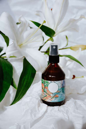 Black tubes with cosmetic cream, health careの写真素材