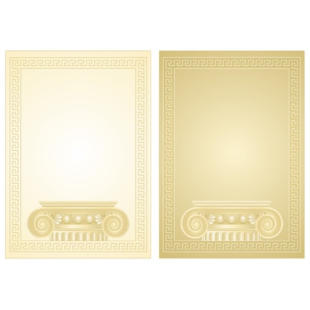 Classical antique Greek border frameのイラスト素材