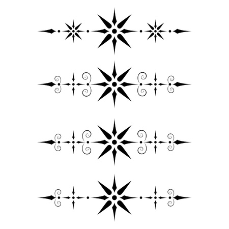 Set of elements decoration ornateのイラスト素材