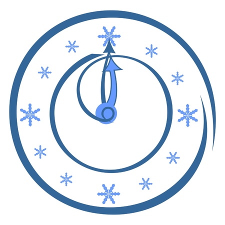 Round hours with arrows. Arrival of new yearのイラスト素材