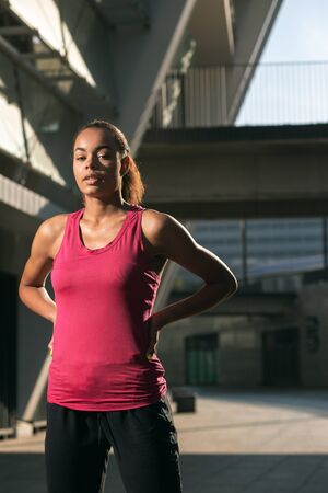 Always training outdoors in any weather stock photoの写真素材