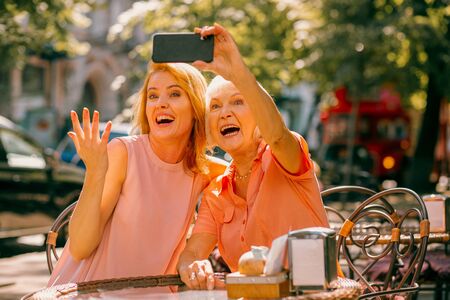 Making funny faces for the photo stock photoの写真素材