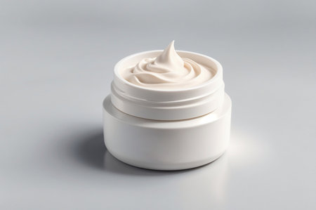 cosmetic cream in a jar on a white background, beauty productの素材